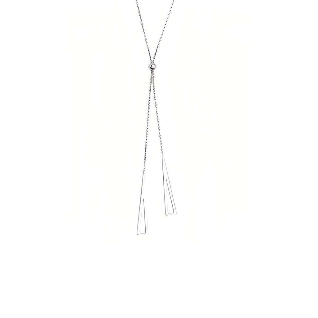 Lovii Lovii Women's Elegant Adjustable Y-Style Necklace with Modern Drop Design in Silver