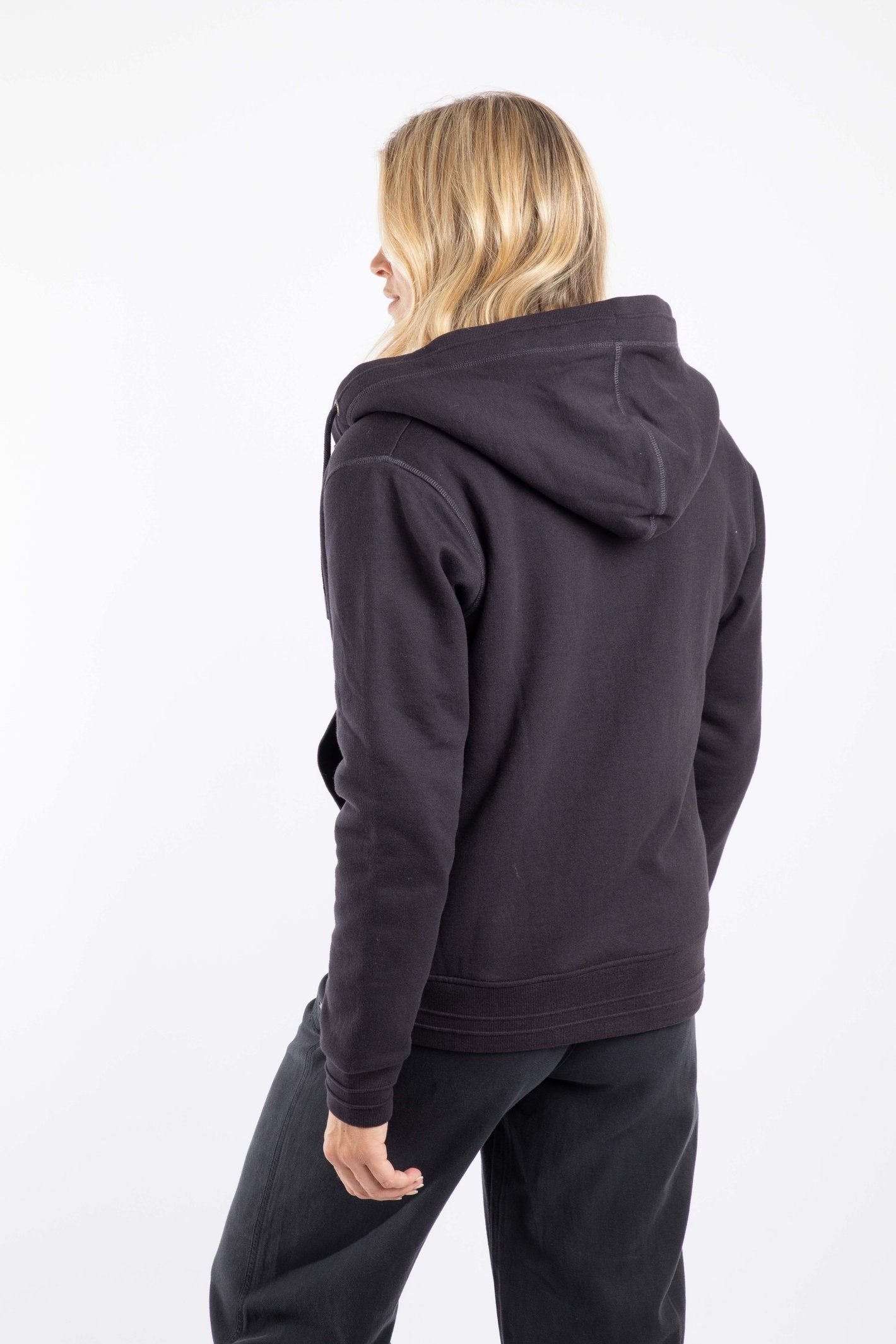 Weird Fish Weird Fish Women's Sevanna Borg Lined Jersey Hoodie in Midnight - 3