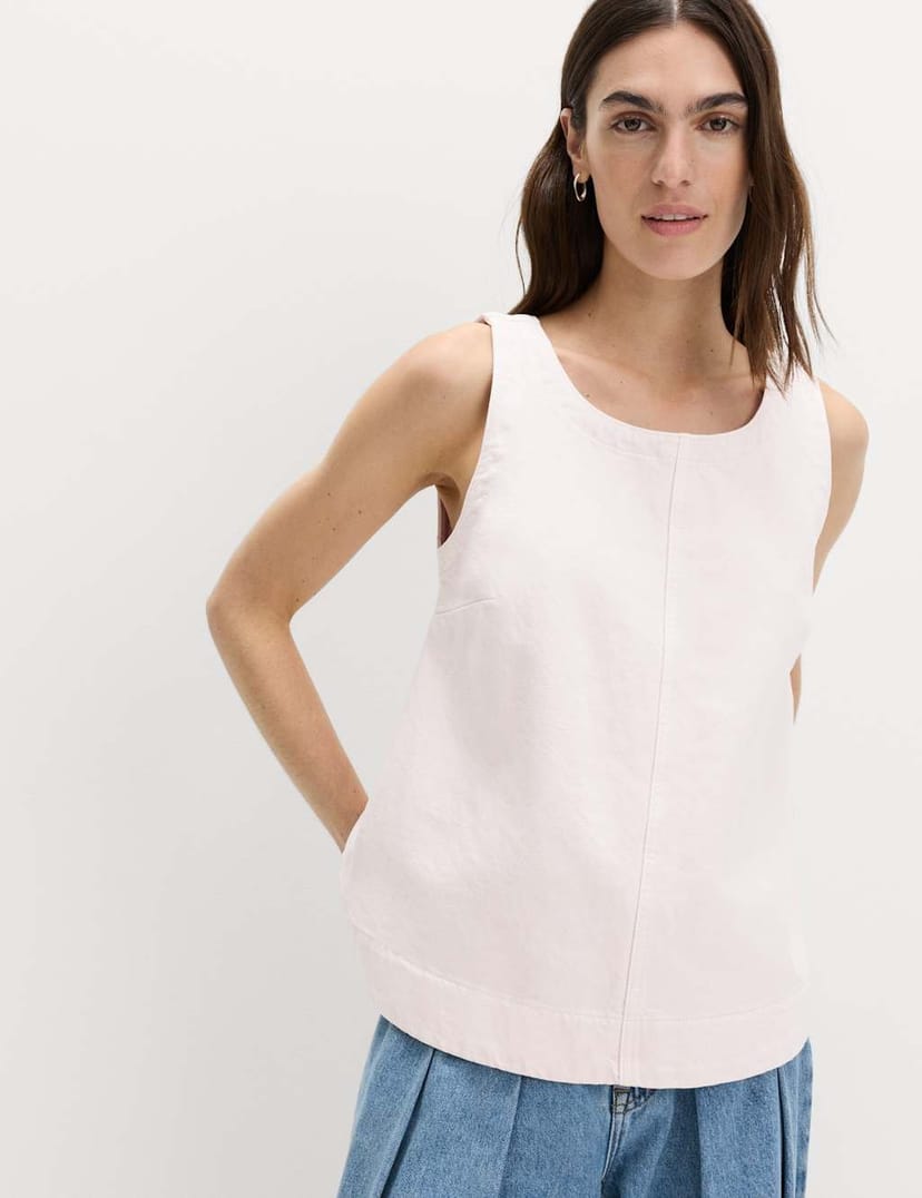 Marks & Spencer M&S Denim Tank Top Peach - 1