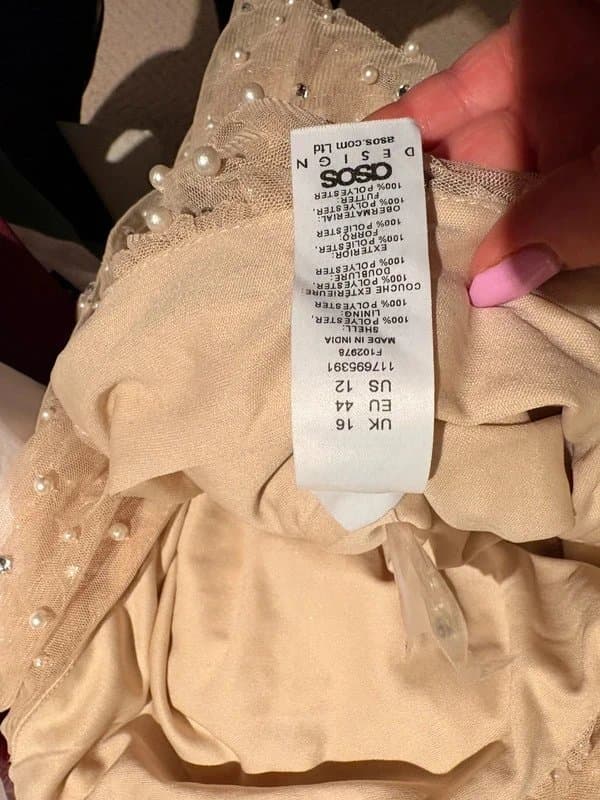 ASOS Design ASOS Design pearl bead party dress size 16