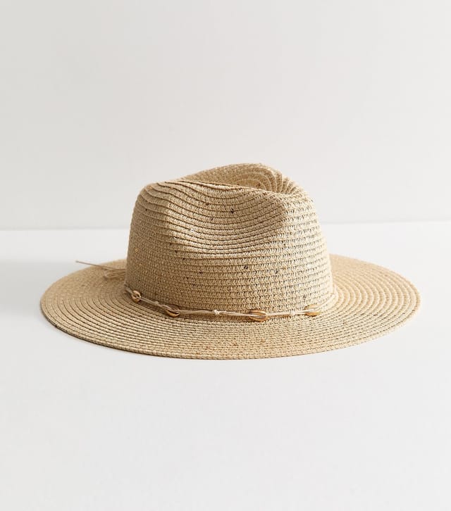New Look Stone Sequin Embellished Straw Fedora Hat New Look - 2