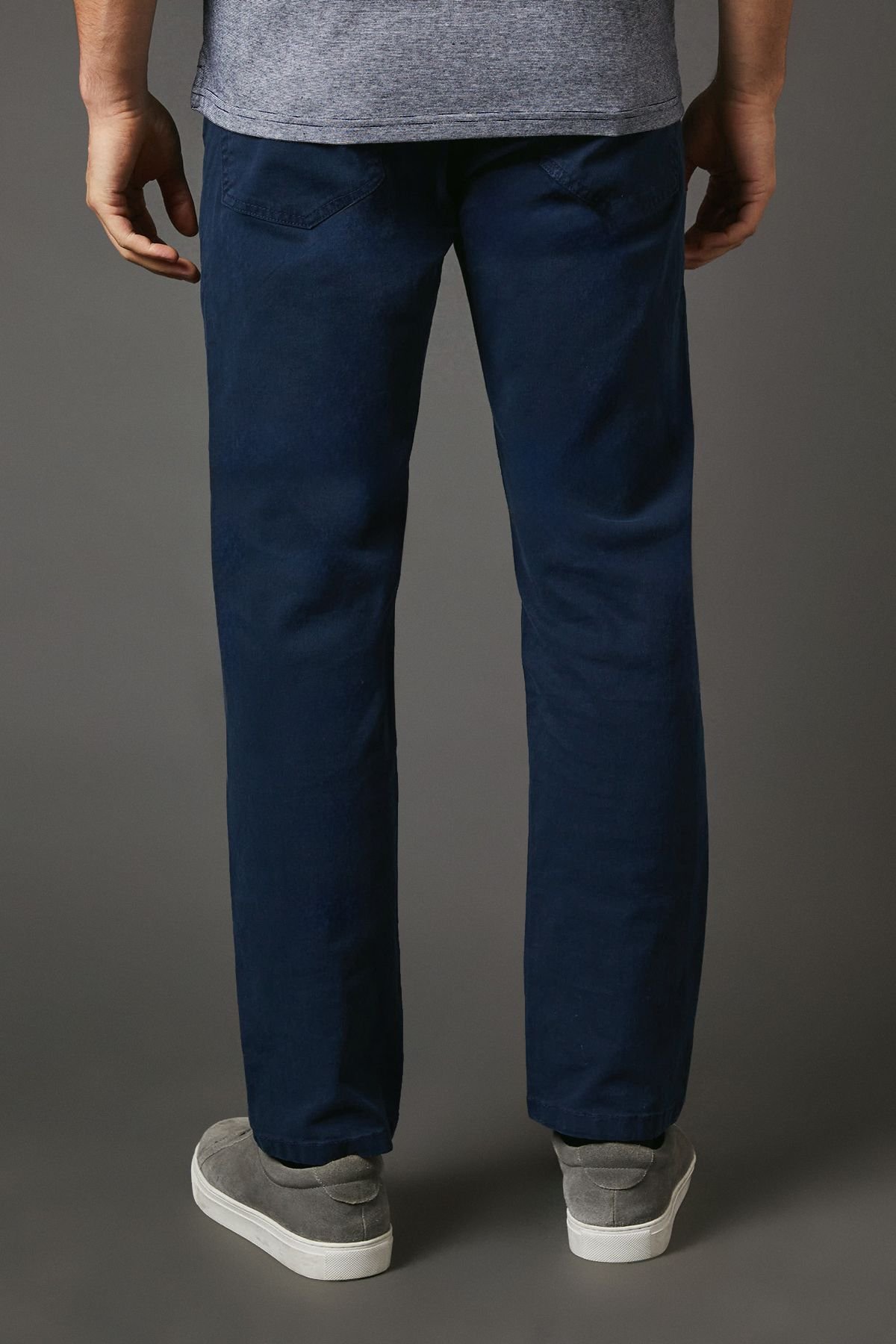 Maine Maine Men's Navy Stretch Twill Straight Leg Jeans - 3