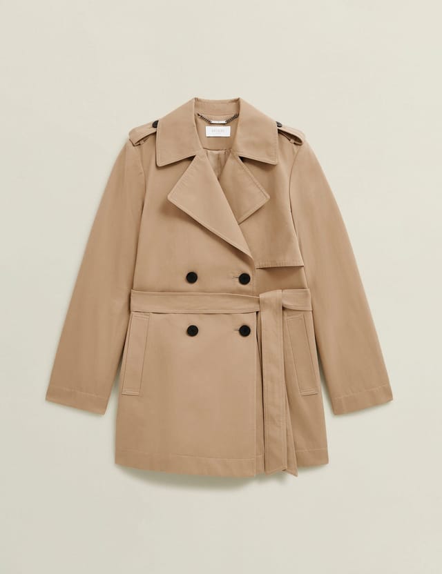 Hobbs London Hobbs London Women's Norma Double Breasted Trench Coat in Beige - 2