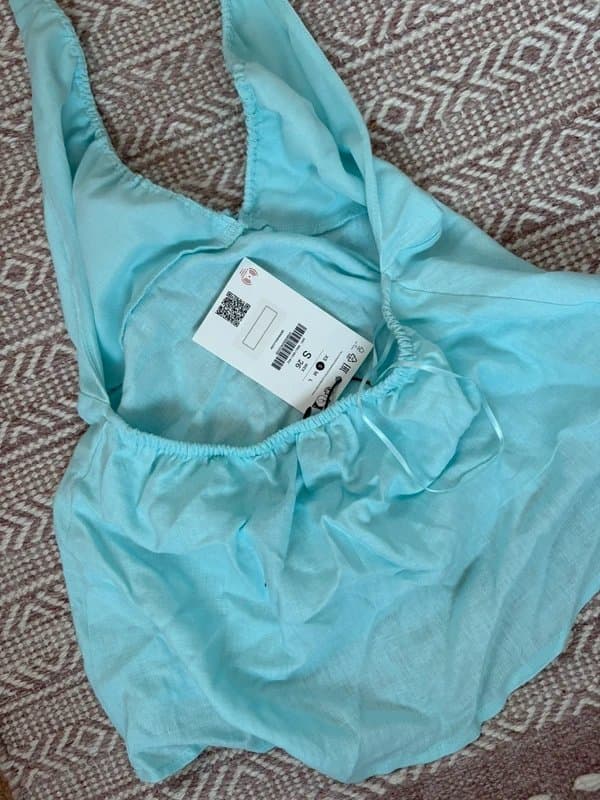 Bershka turquoise halter neck top