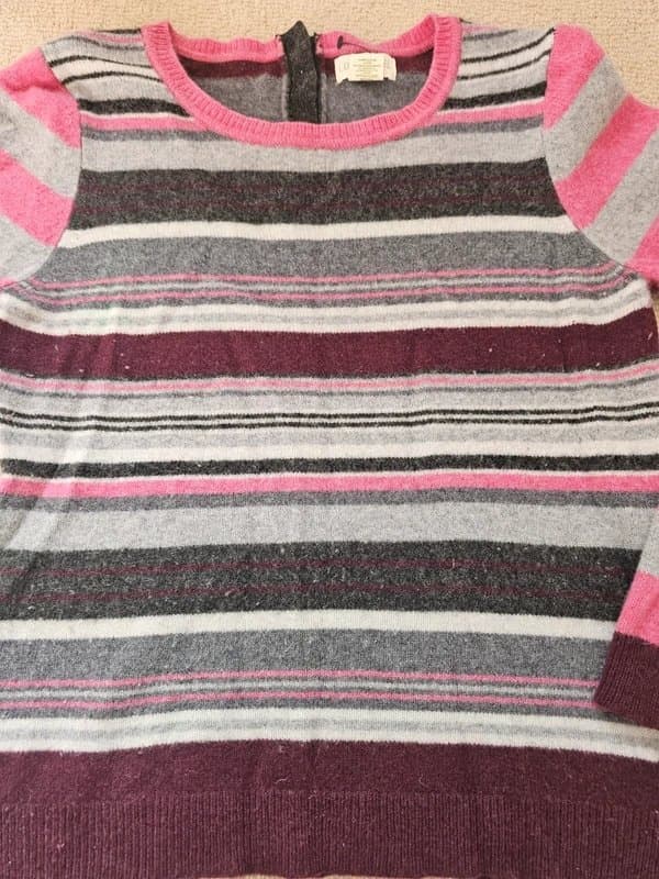 Lucy and Laurel Lucy & Laurel 100% uk size extra large extra fine merino wool knitted sweater jumper pink grey