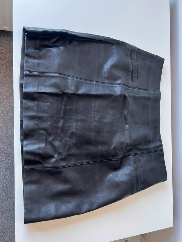 New Look Black Leather Skirt