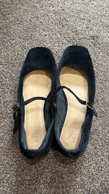 ASOS Design ASOS black velvet ballerina flats