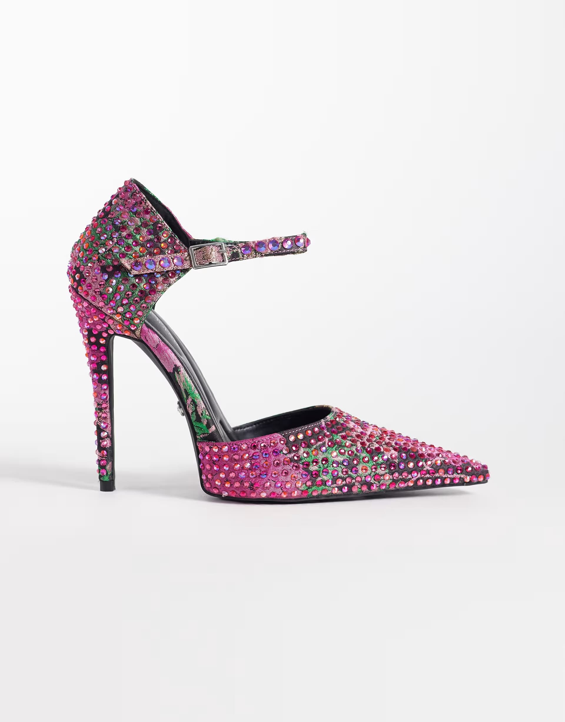 ASOS Azalea Wang Daiyya heeled studded court shoes in pink