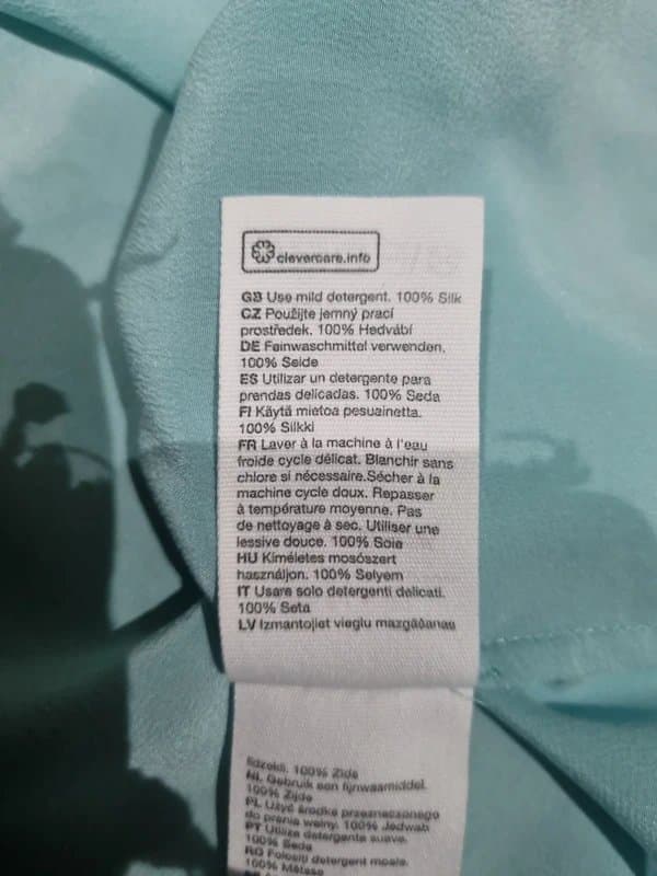 & Other Stories & Other Stories beautiful pure silk turquoise shirt/blouse.