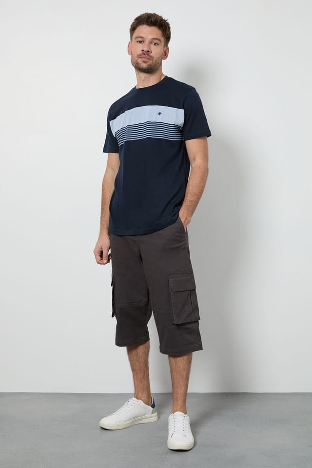 Maine Maine Men's Navy Engineered Stripe T-shirt - 2