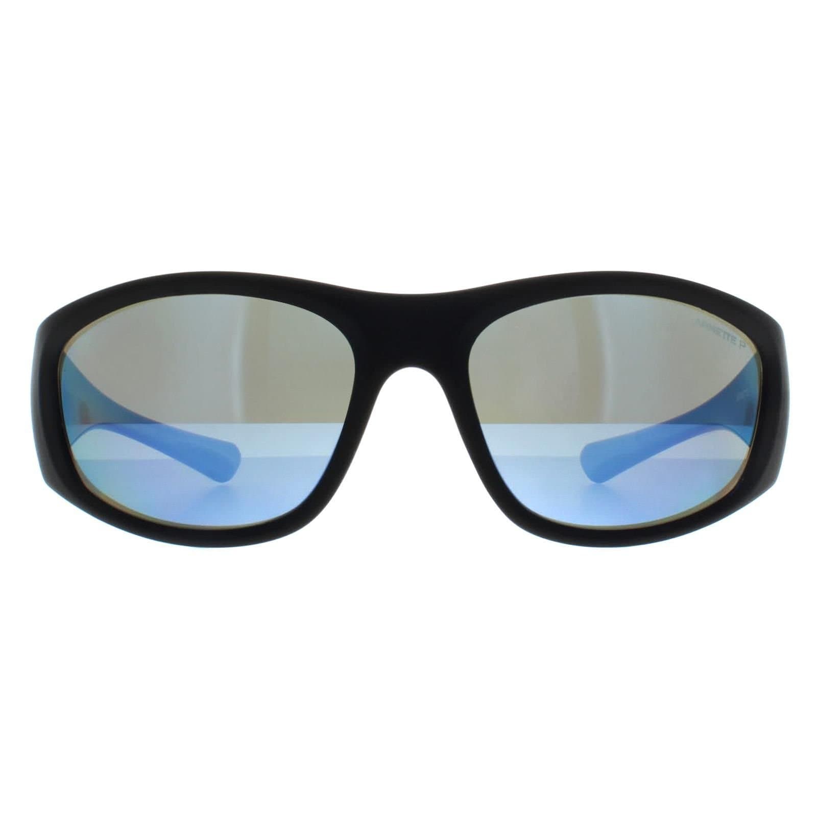Arnette Arnette Men's Wrap Matte Black Blue Mirror Polarized AN4331 Ilum