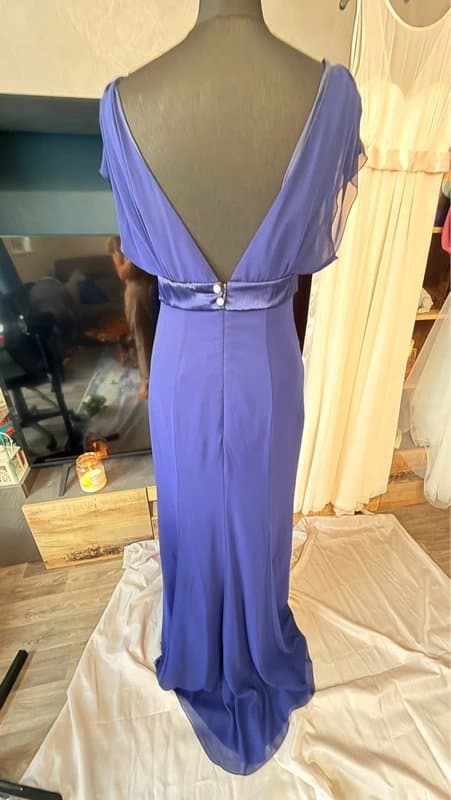 Maids to measure NWOT shop sample maids to measure navy chiffon dress size 12