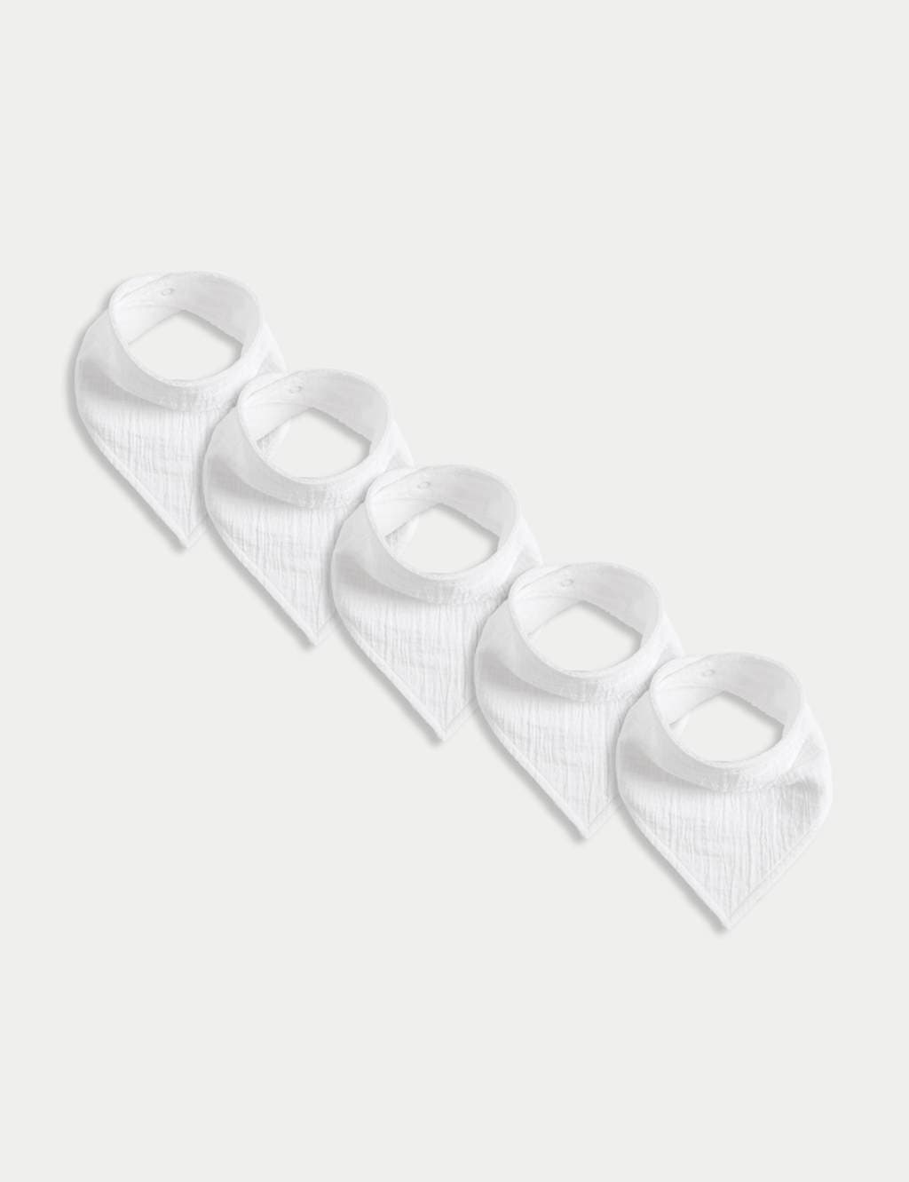 Marks & Spencer M&S 5 Pack Cotton Rich Dribble Bibs White