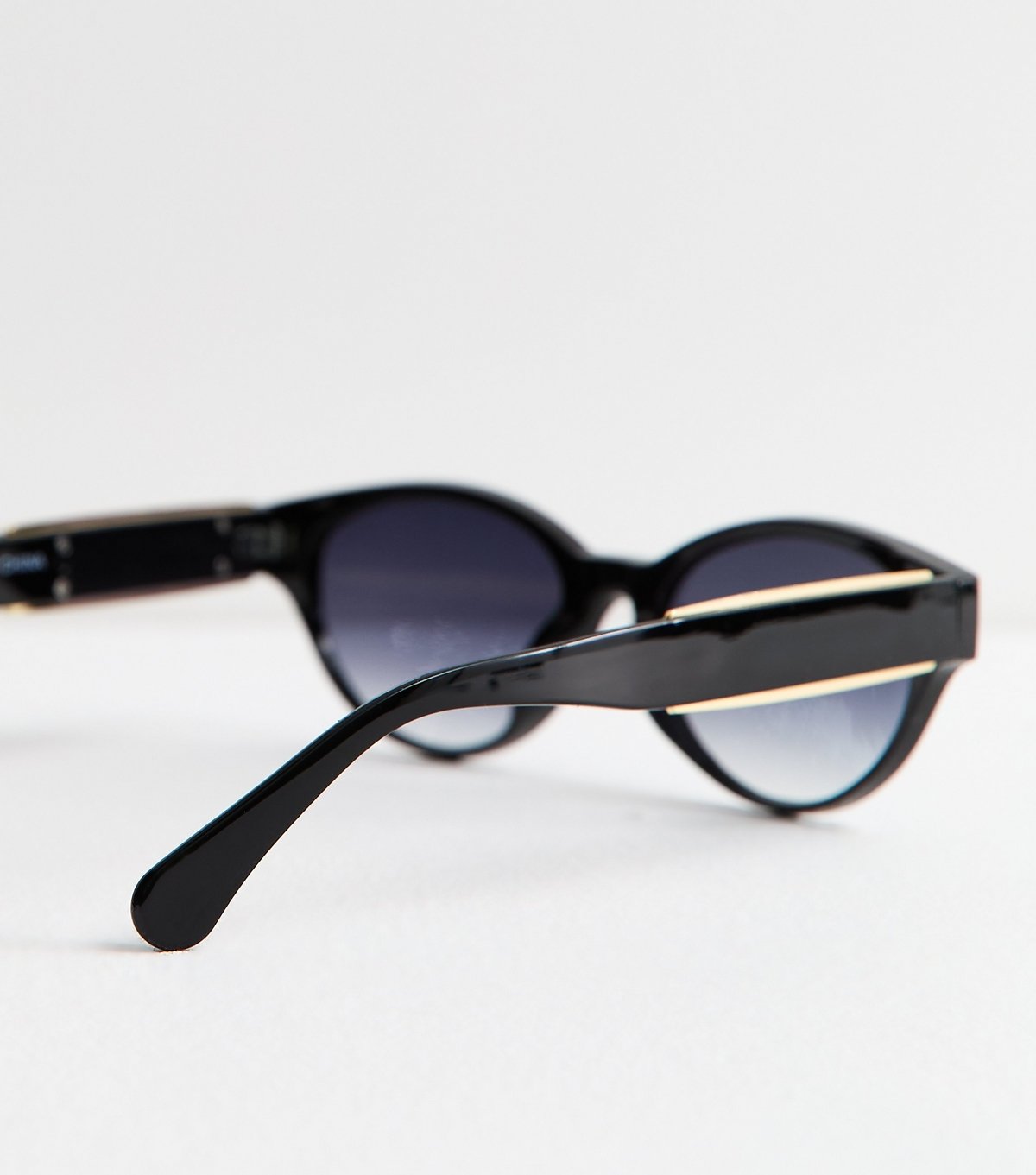 New Look Black Oval Frame Sunglasses New Look - 4