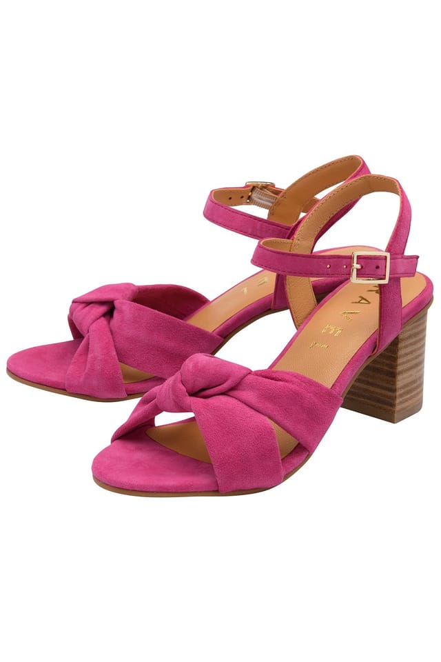 Ravel Ravel Women's 'Balne' Suede Heeled Sandals in Fuchsia - 2