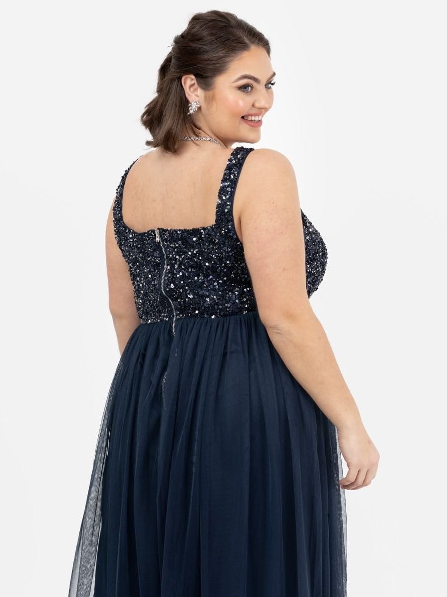 Maya Deluxe Maya Deluxe Women's Embellished Strappy Maxi Dress in Dark Navy - 4