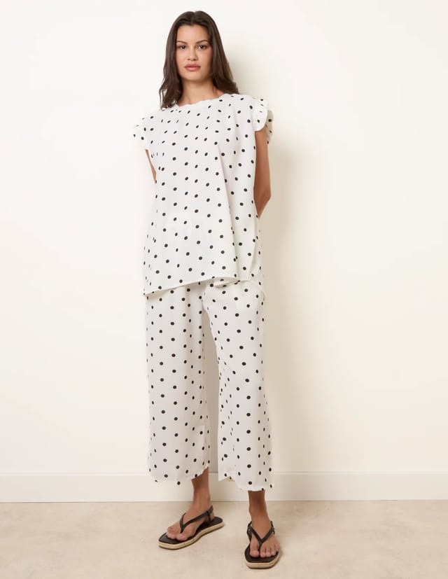 Blue Vanilla Polka Dot Two Piece Set - 2