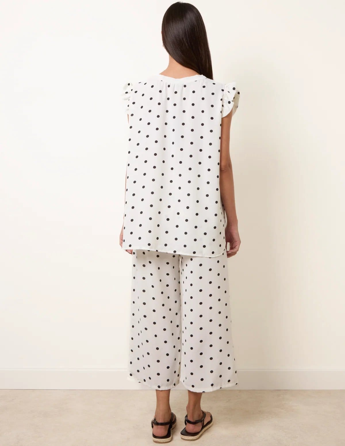 Blue Vanilla Polka Dot Two Piece Set - 4