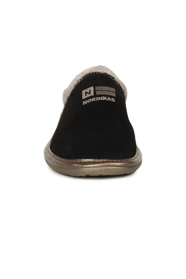 Nordikas Nordikas Women's 'Natala III' Suede Mule Slippers in Black - 3