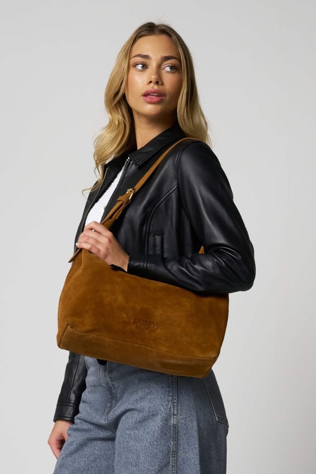 Barneys Originals Barneys Originals Women's Tan Suede Shoulder Bag - 3