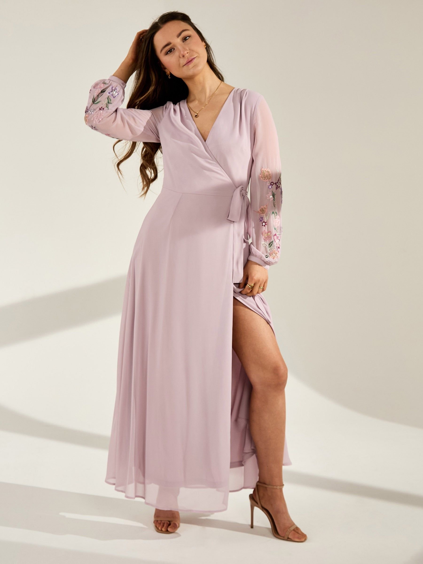 GWD by GEORGE W. DAVIES GWD by GEORGE W. DAVIES Women's GWD Reena Wrap-Style Purple Maxi Dress - 2