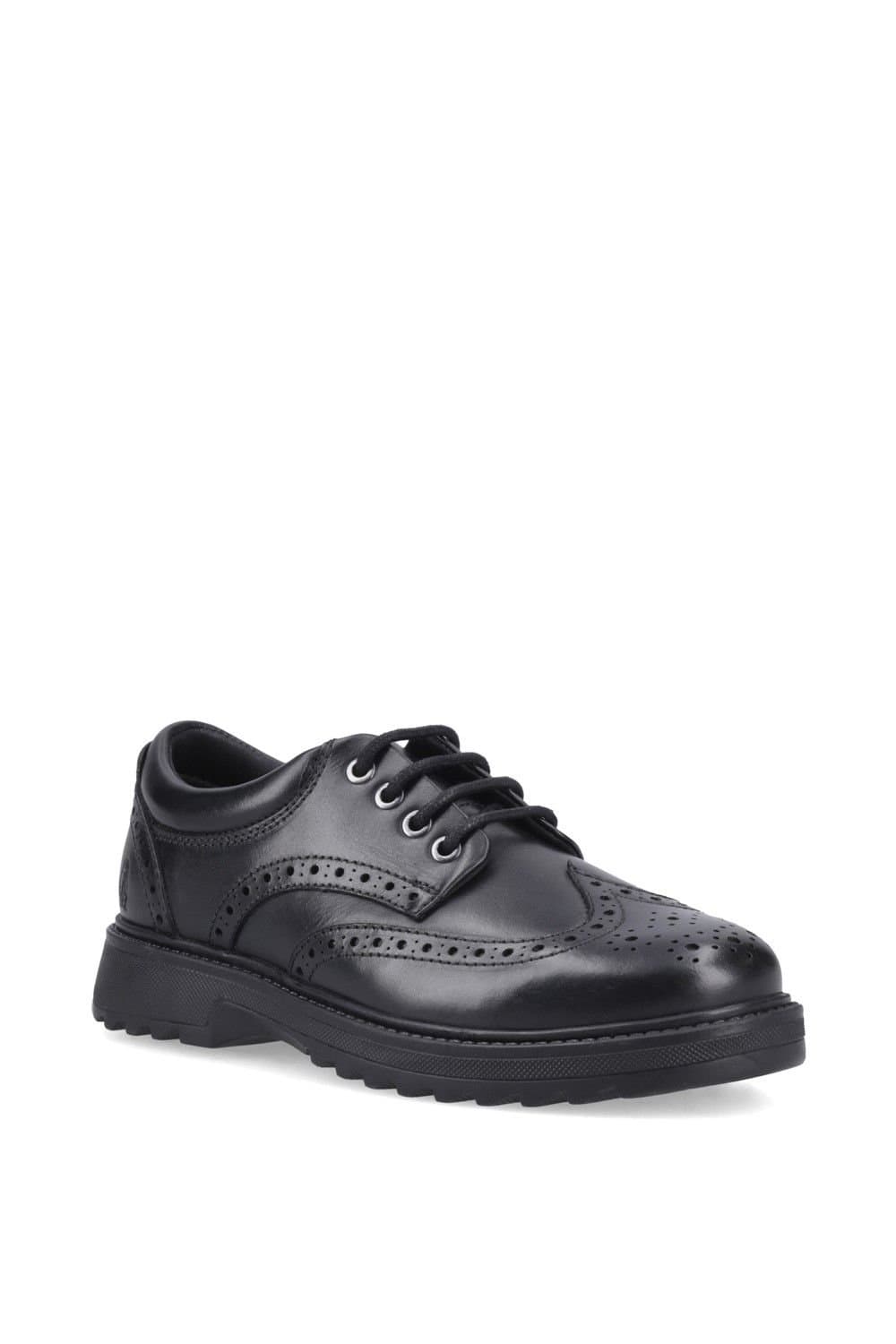 Hush Puppies Hush Puppies Men's Romeo Brogue School Shoe in Black