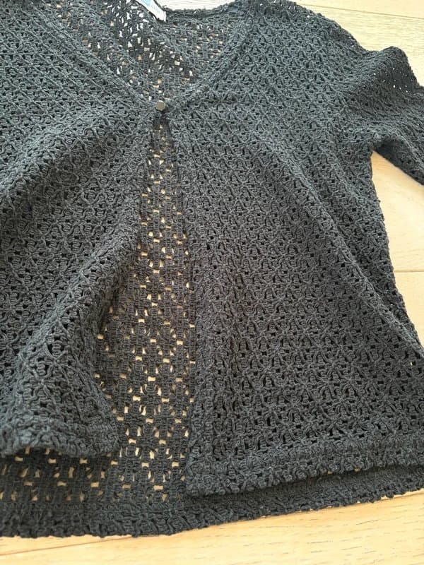New Look Vintage black crochet cardigan