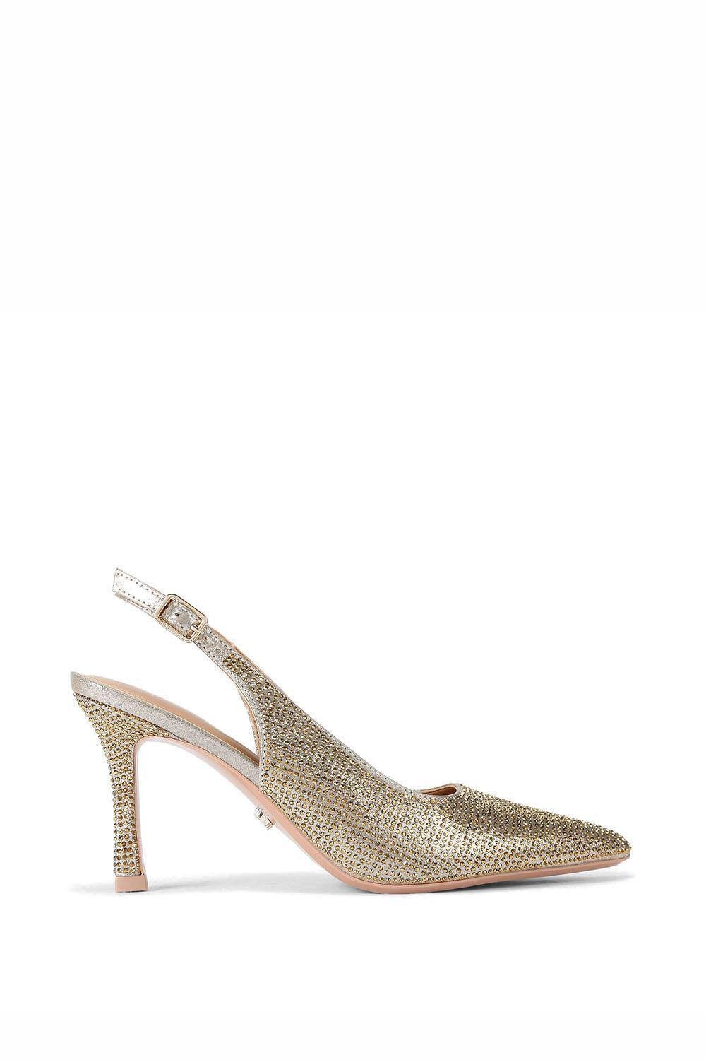 Carvela Carvela Women's 'Corletta Sling Jewel' Fabric Heels in Gold - 2