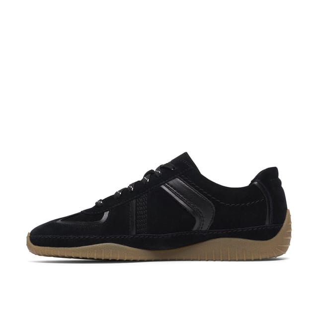 Clarks Clarks Women's Meridor Lo Black Suede Trainers - 2