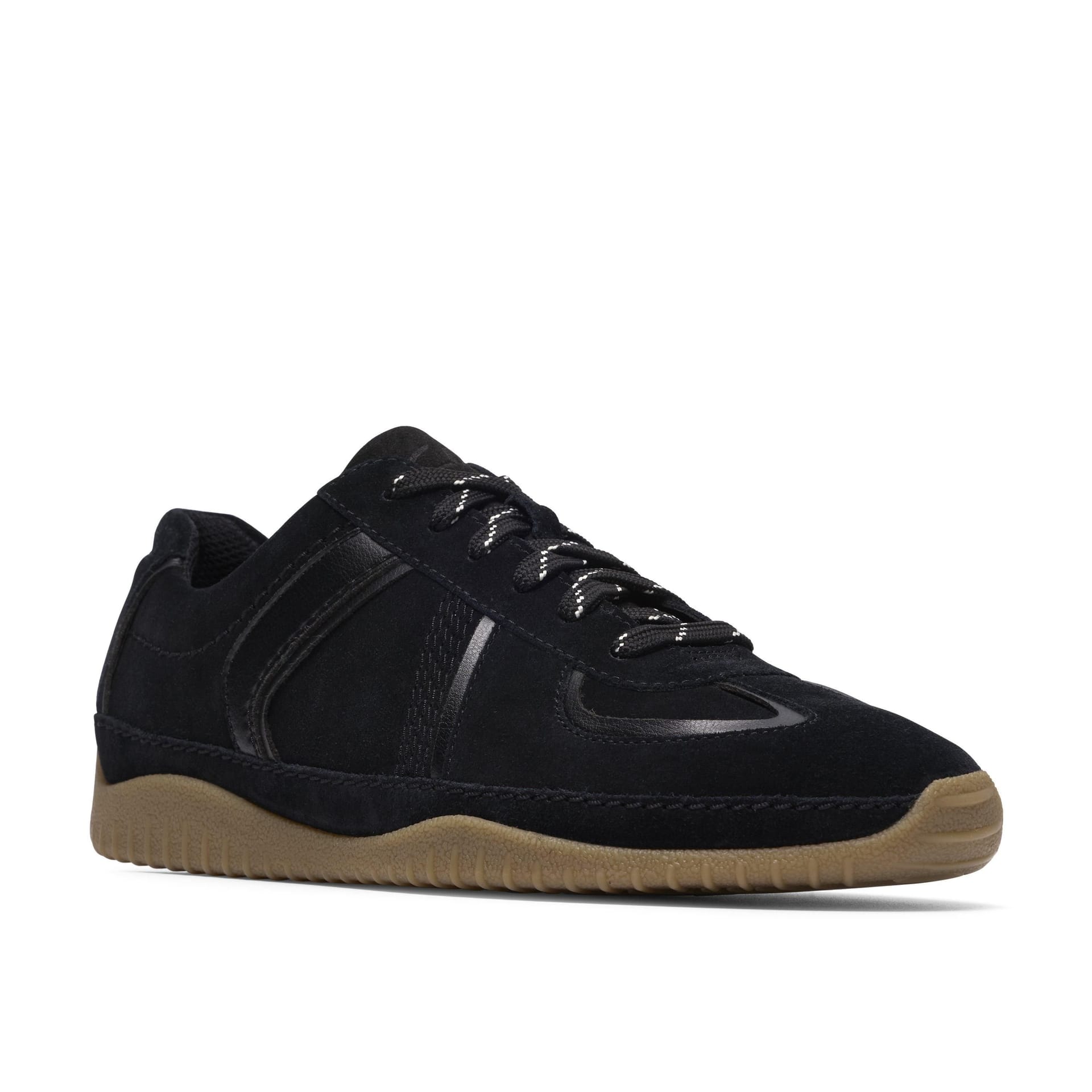 Clarks Clarks Women's Meridor Lo Black Suede Trainers - 4