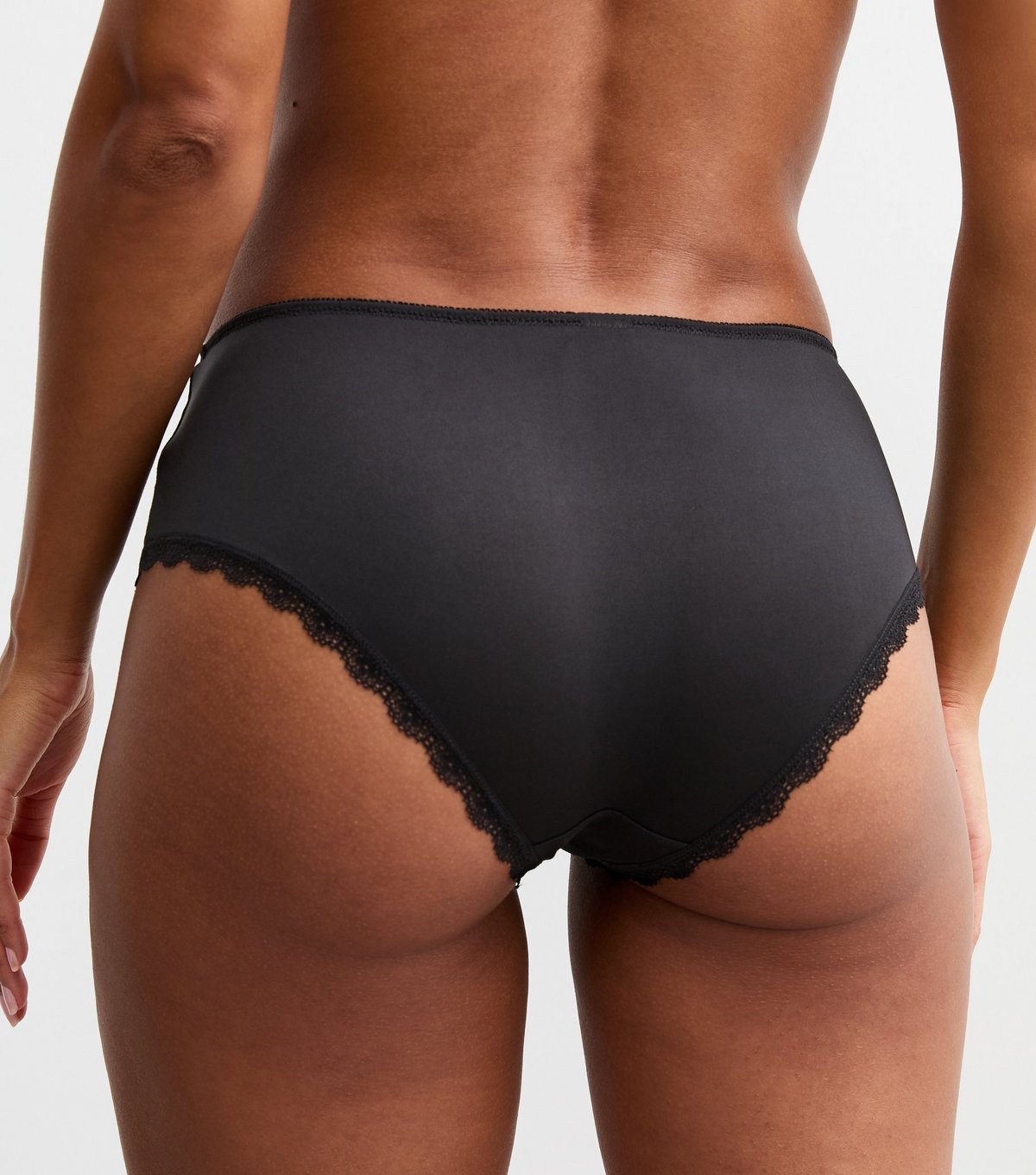 New Look Women's Black Lace Trimmed Bow Embellished Briefs New Look - 4
