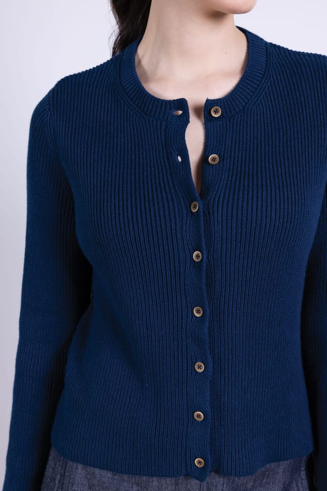 Nomads Clothing Nomads Clothing Women's Button Through Cardi in Navy - 2