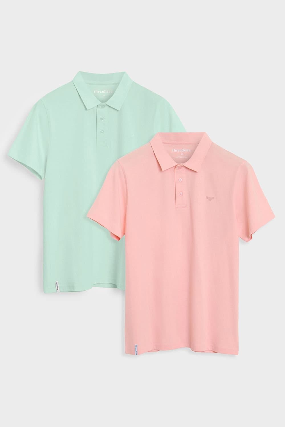 Threadbare threadbare Men's 2-Pack Cotton Jersey Polo Shirts