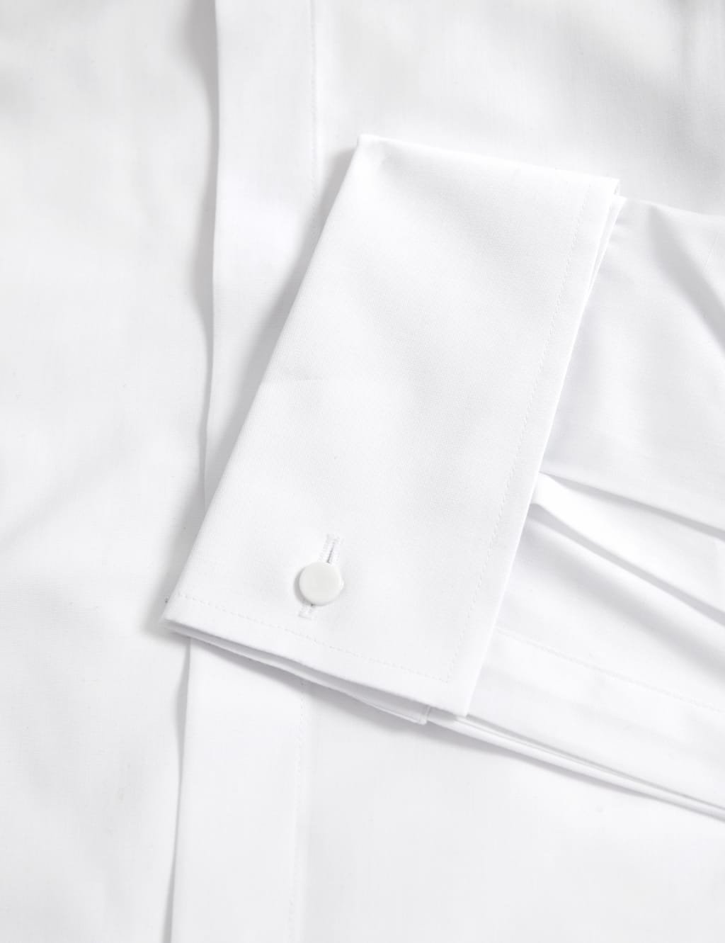 Marks & Spencer M&S Regular Fit Cotton Blend Dress Shirt White - 2