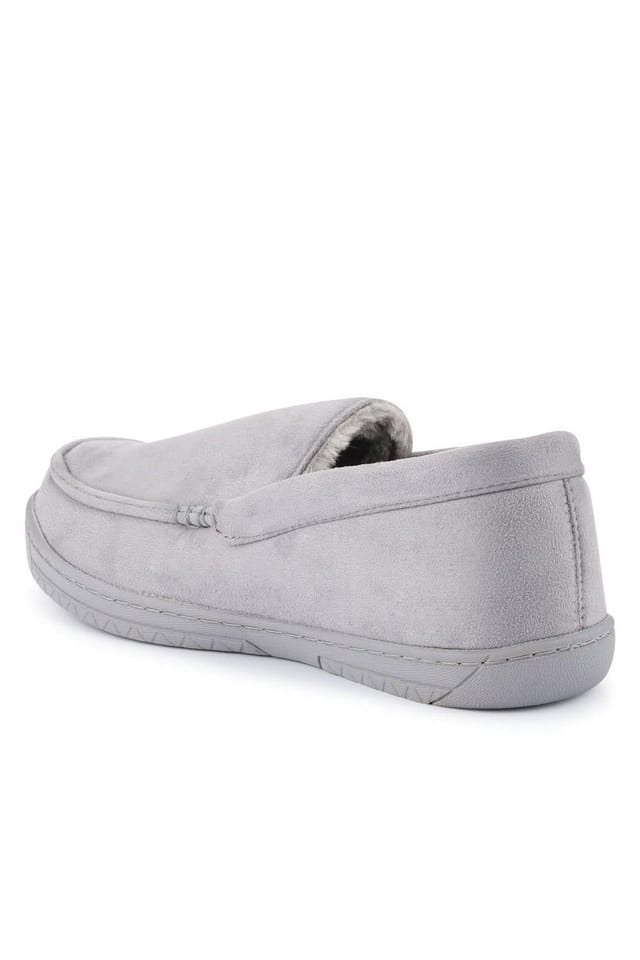 Pavers Pavers Men's Fur-Lined Slippers in Grey - 3