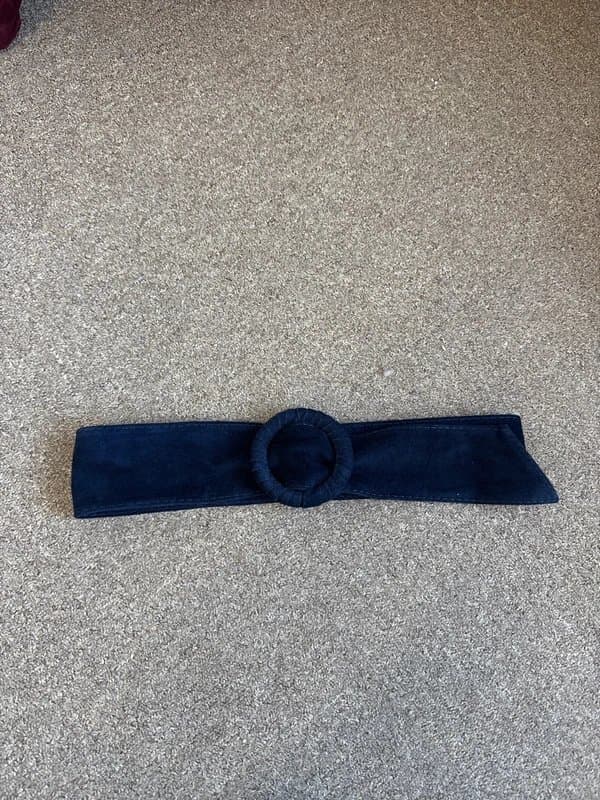 ASOS Navy Suede Genuine Leather - One Size Belt