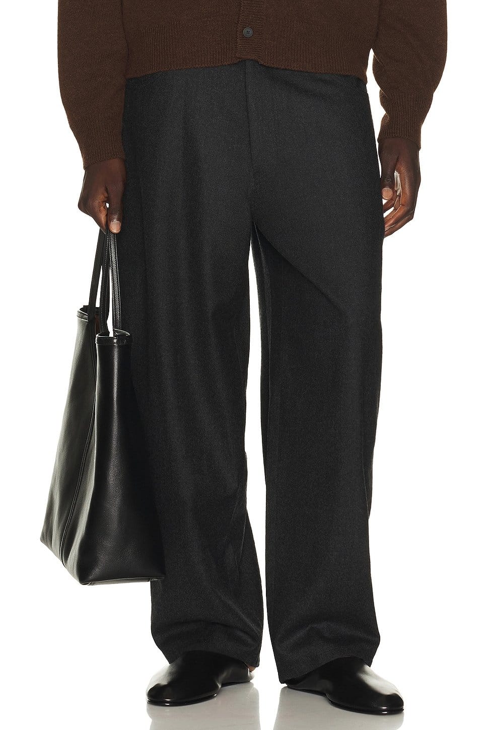 Wool Curved Trousers