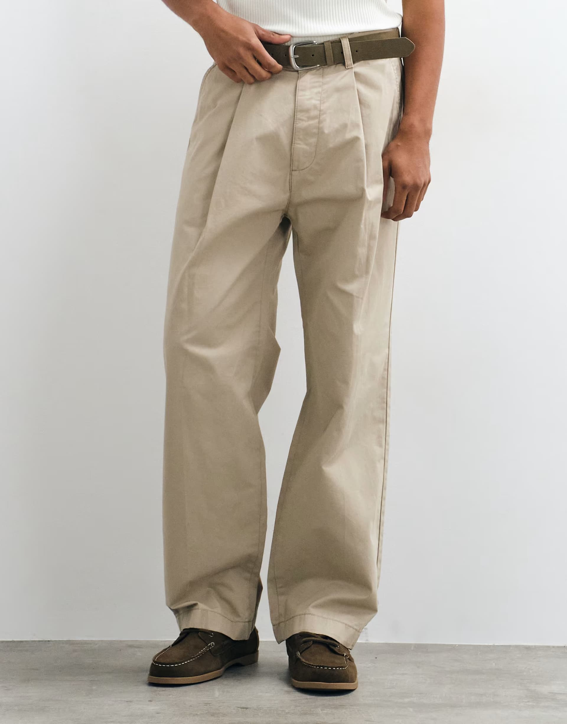 ASOS Jack & Jones straight tailored trousers in beige