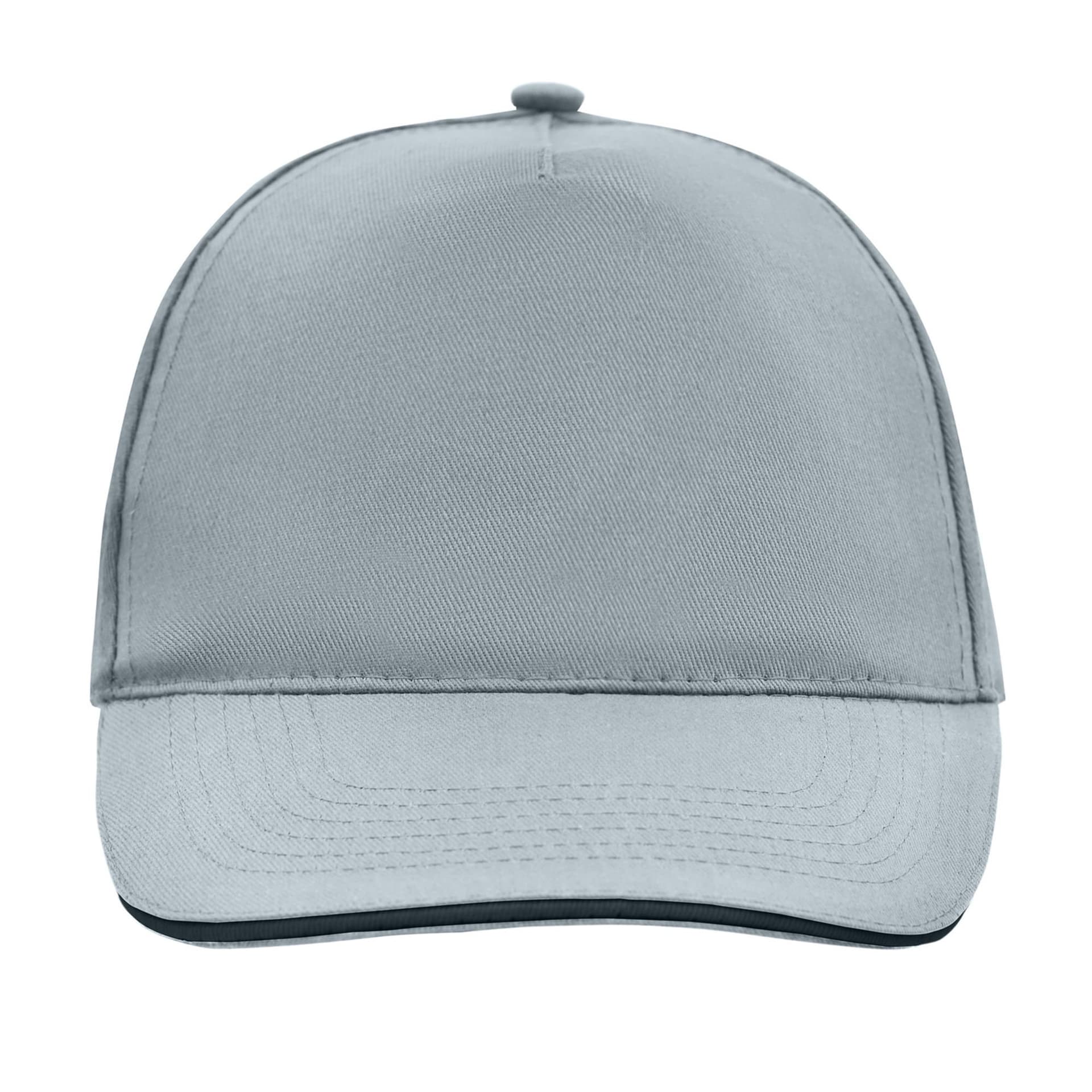 Myrtle Beach Myrtle Beach Men's Promo 5 Panel Sandwich Peak Cap in Light Grey