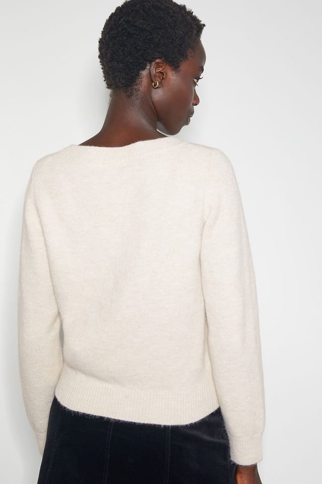 Monsoon Monsoon Women's Mal Glitter Bow Jumper Ivory - 3