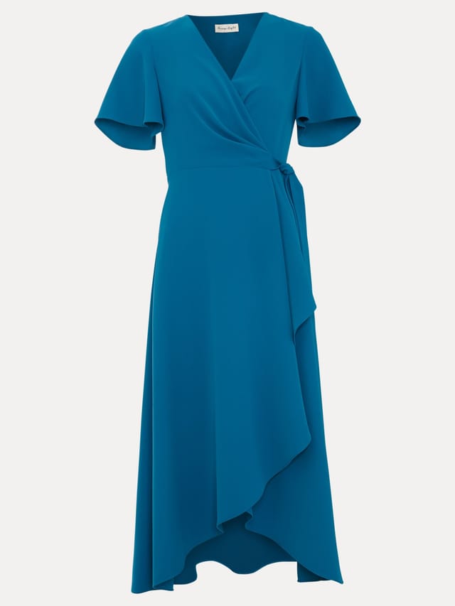 Phase Eight Phase Eight Women's Julissa Wrap Midi Dress in Turquoise - 2