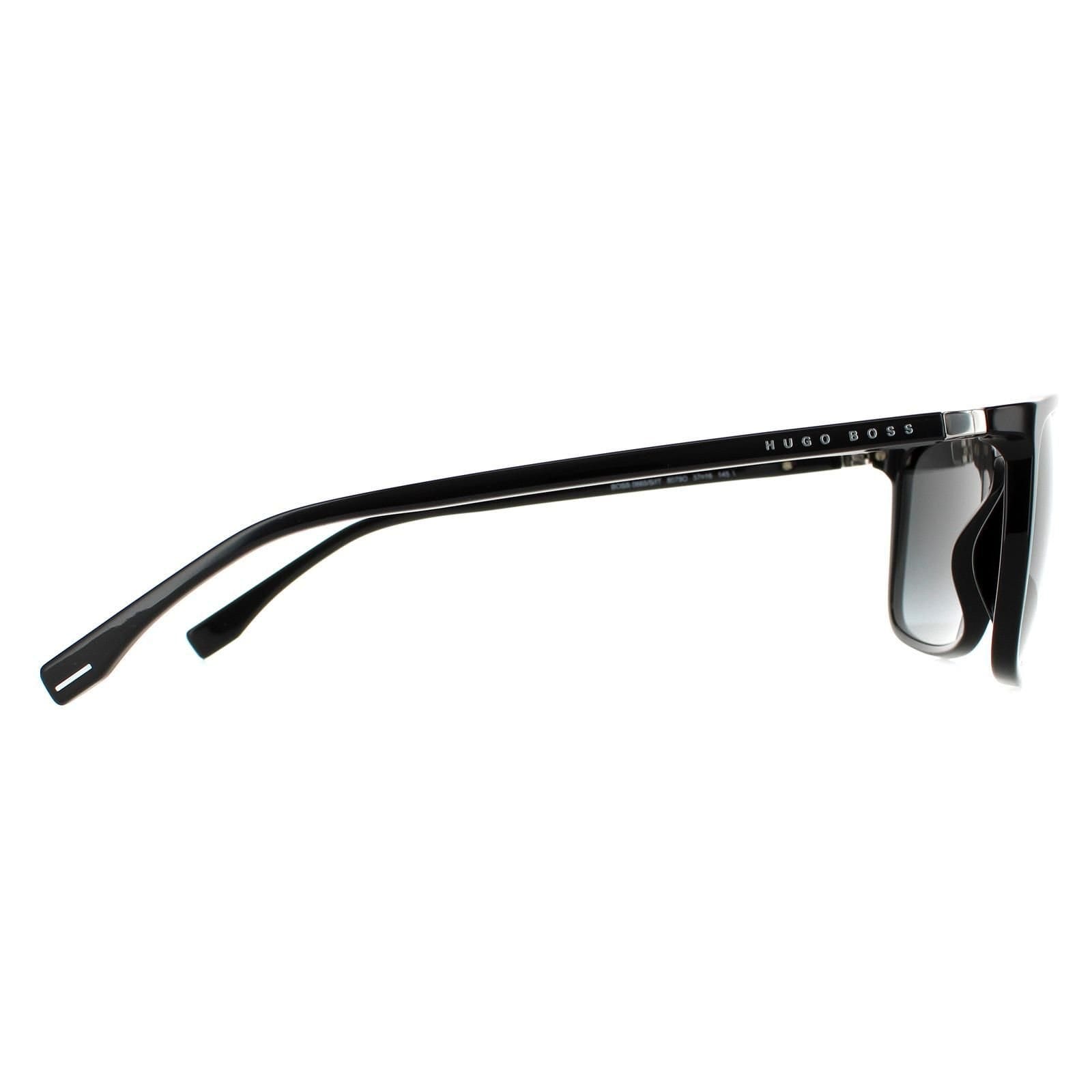 Hugo Boss Hugo Boss Men's Square Black Dark Grey Gradient Sunglasses - 4