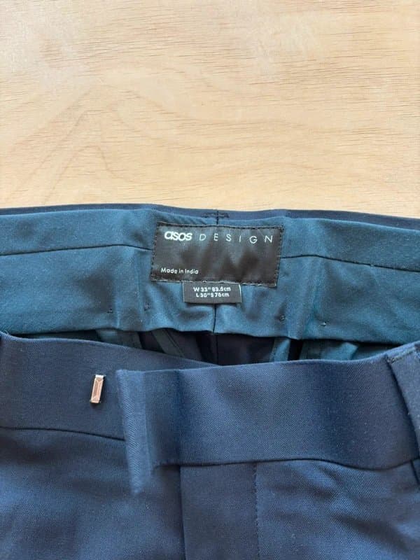 ASOS Design New suit trouser navy, slim fit