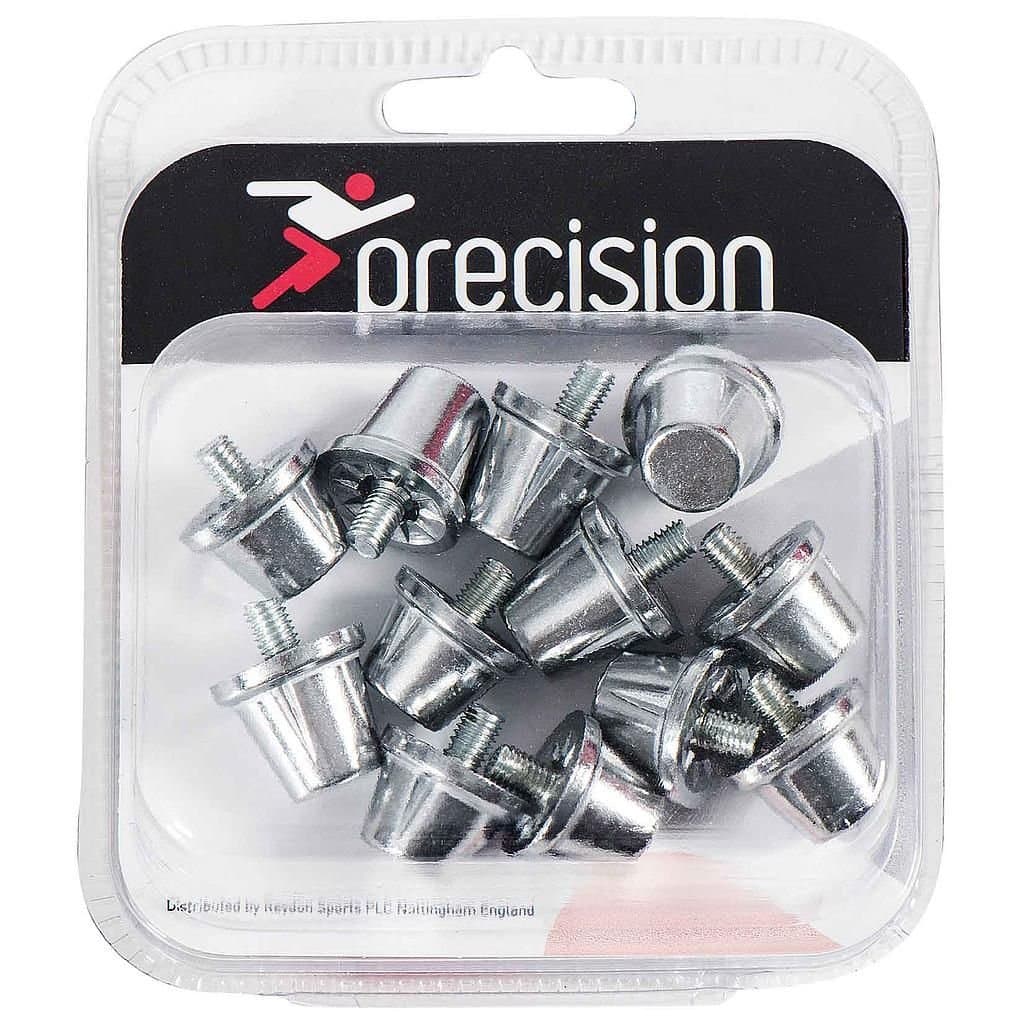 Precision Precision Men's Alloy Football Studs (Pack Of 12) in Silver