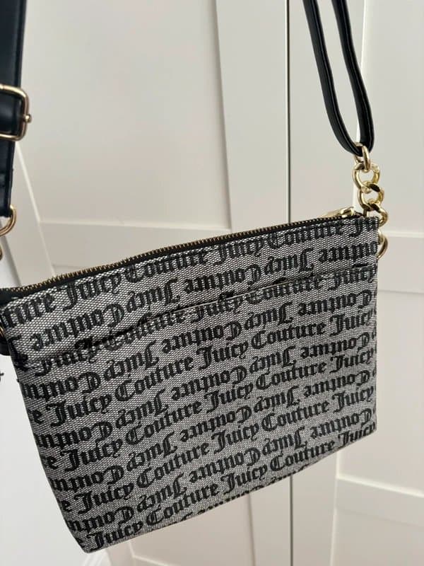 Juicy Couture Y2K Juicy Couture Style Black & White Monogram Shoulder Bag – Vintage 2000s