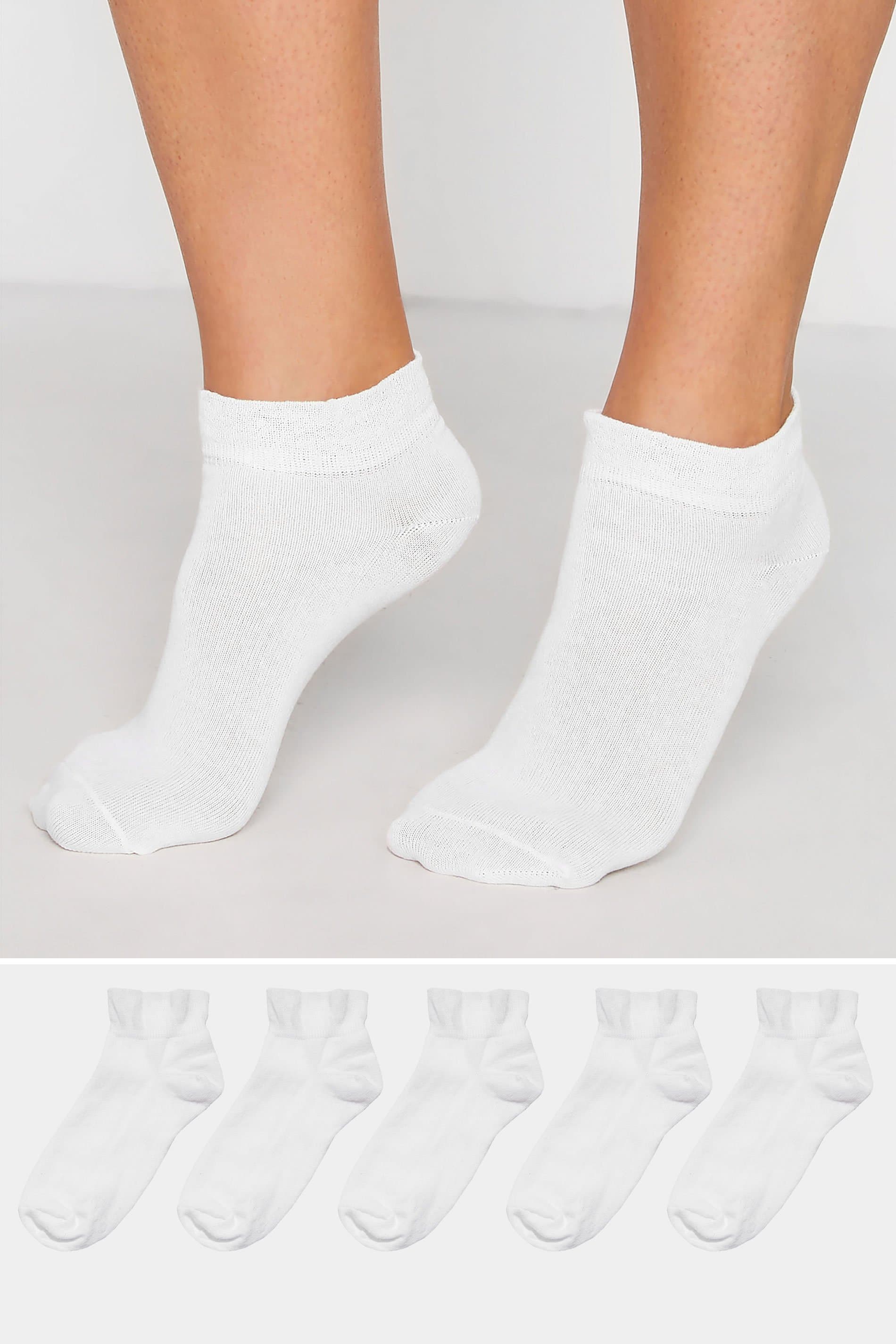 Yours 5 Pack White Trainer Socks