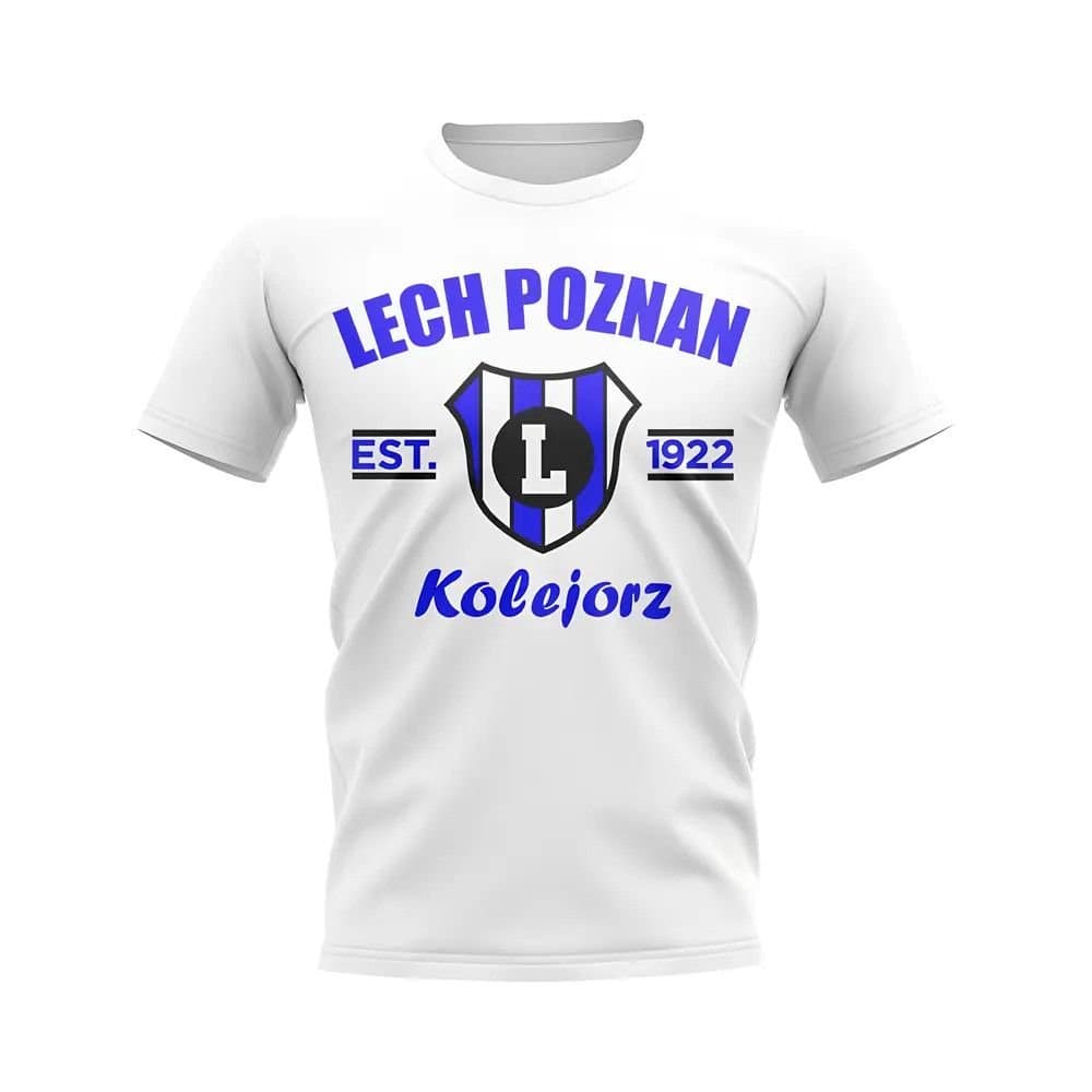 Lech Poznan Lech Poznan Men's Personalised Established Football T-Shirt in White