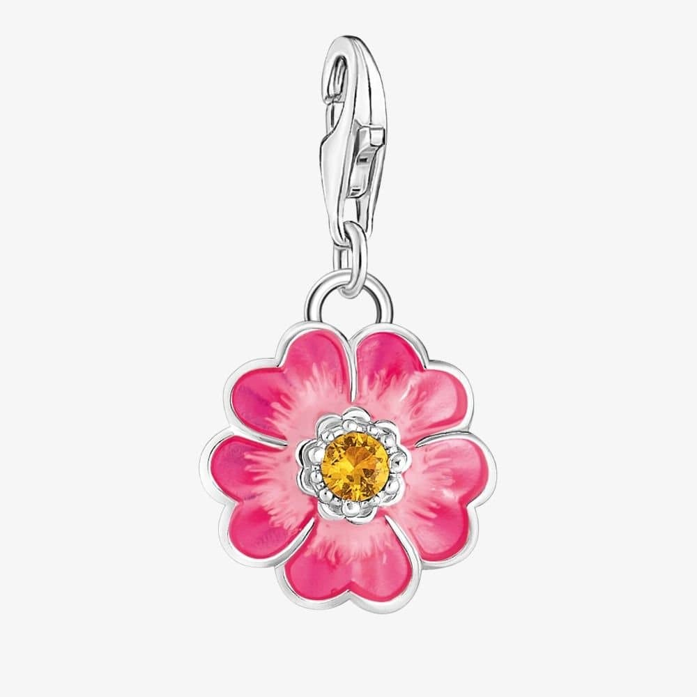 Thomas Sabo Thomas Sabo Silver Pink Enamel Flower Charm 2208-496-7