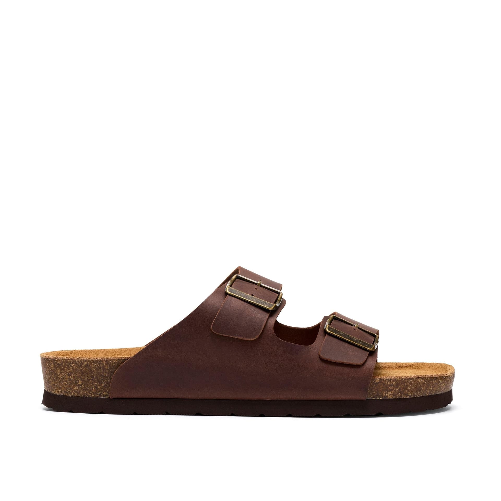 Clarks Clarks Men's Sidmouth Strap Brown Leather Sliders