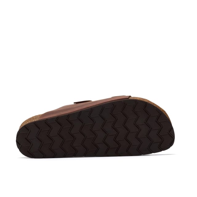 Clarks Clarks Men's Sidmouth Strap Brown Leather Sliders - 3